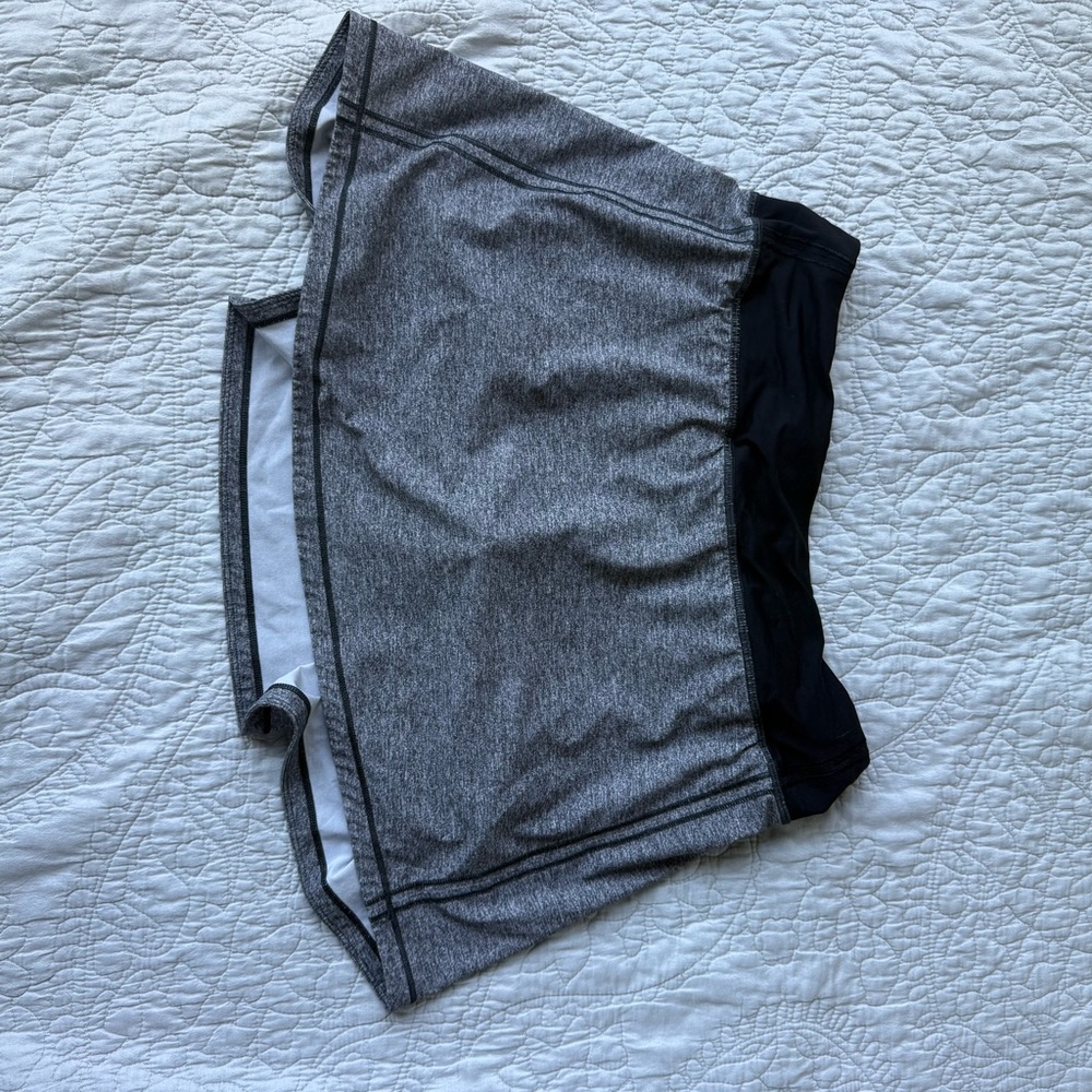 lululemon athletica Heather Gray and Black Skater Skirt